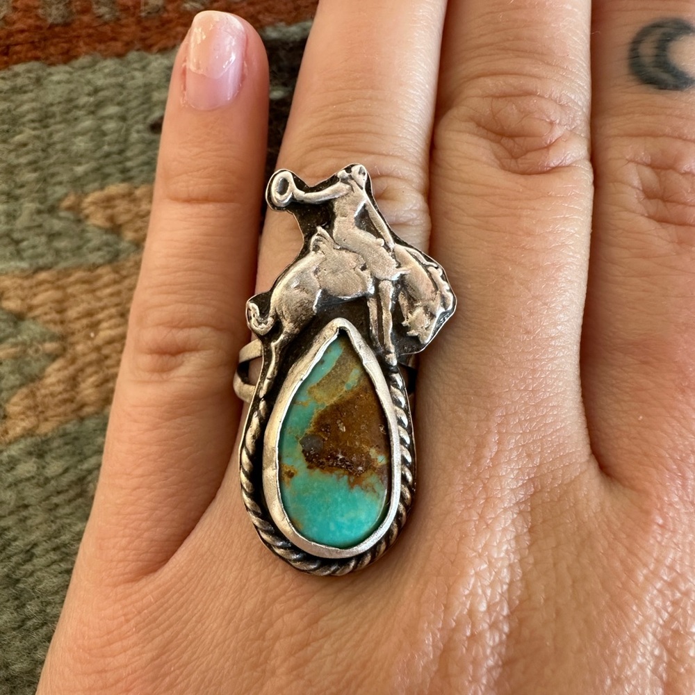 Turquoise Western Statement Ring